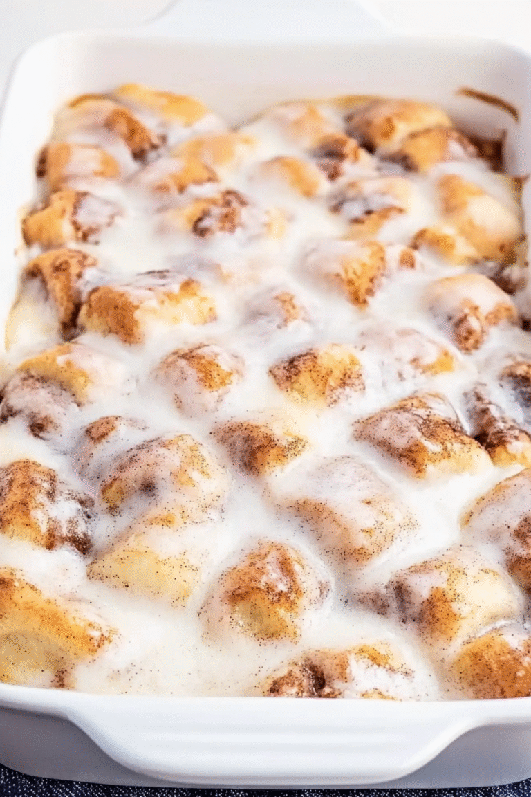 Easy Cinnamon Roll Casserole (7 Ingredients)