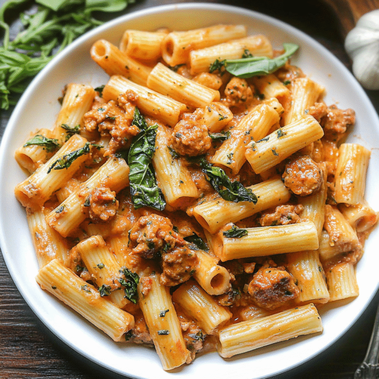Creamy Sausage Rigatoni - One-Pot Meal