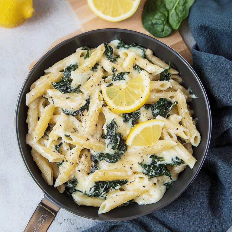 Easy Lemon Ricotta Pasta & Spinach Recipe