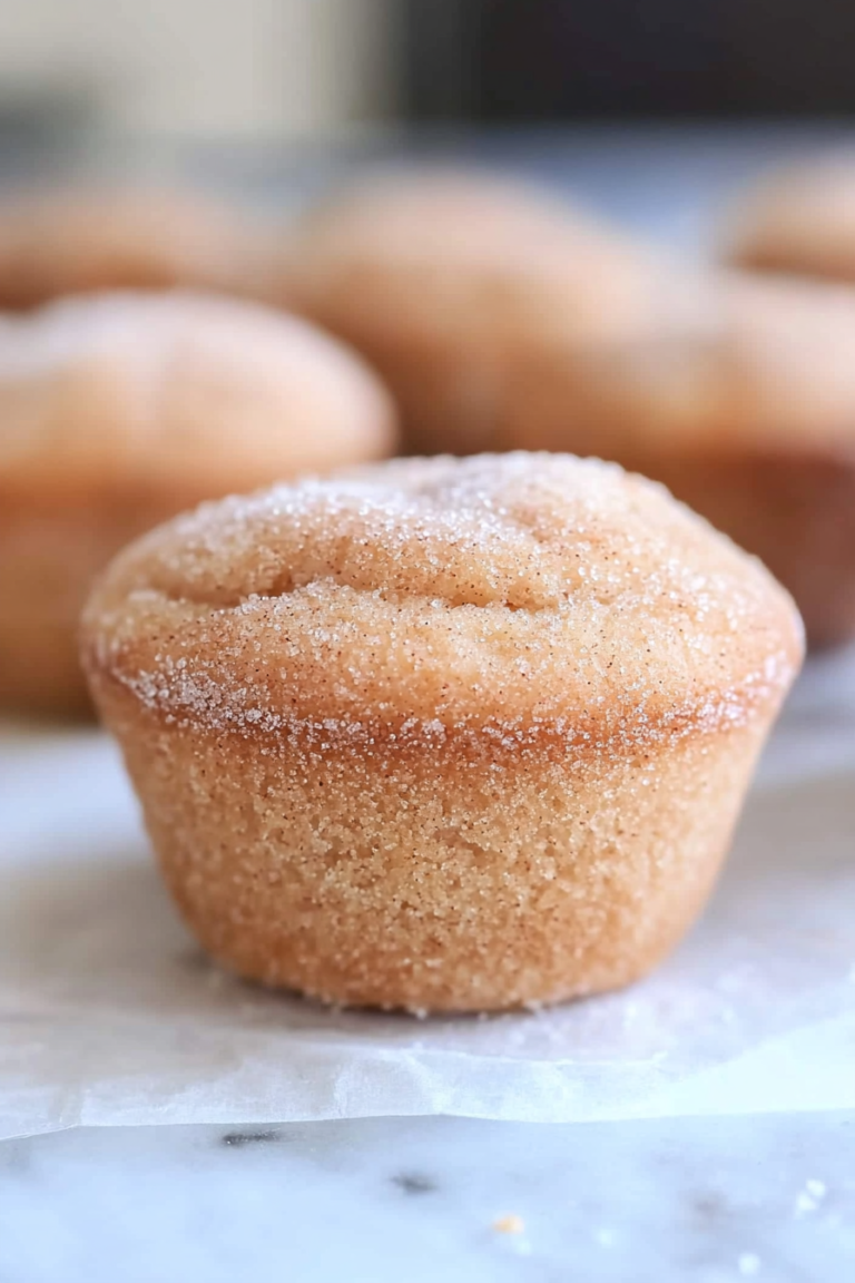 Cinnamon Sugar Donut Muffins fresh out of the oven
