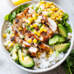 Street Corn Chicken Rice Bowl