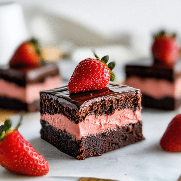 Chocolate Covered Strawberry Brownies