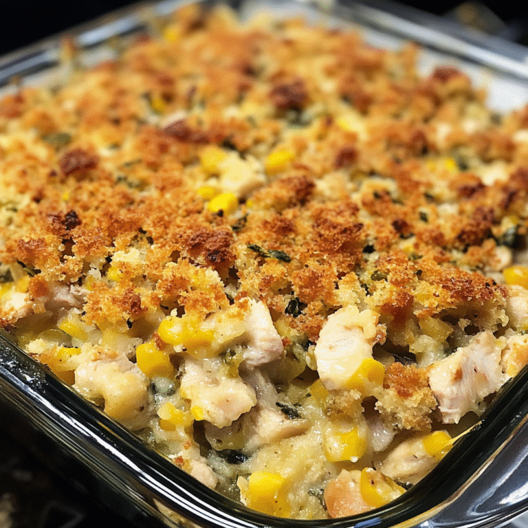 Chicken and Stuffing Casserole Dish
