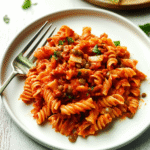 Spicy Red Pasta with Lentils Recipe