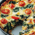 Hashbrown Spinach Tomato Feta Pie Recipe