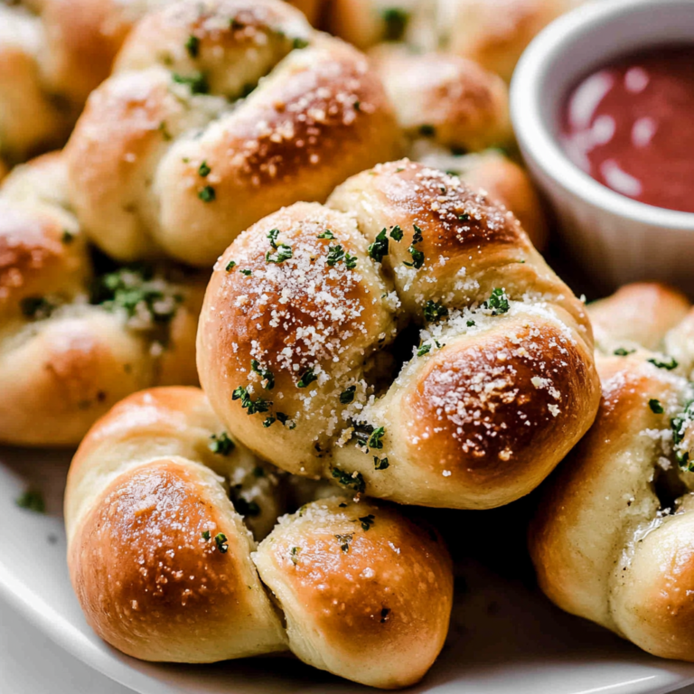 Homemade Garlic Knots Freshly Baked