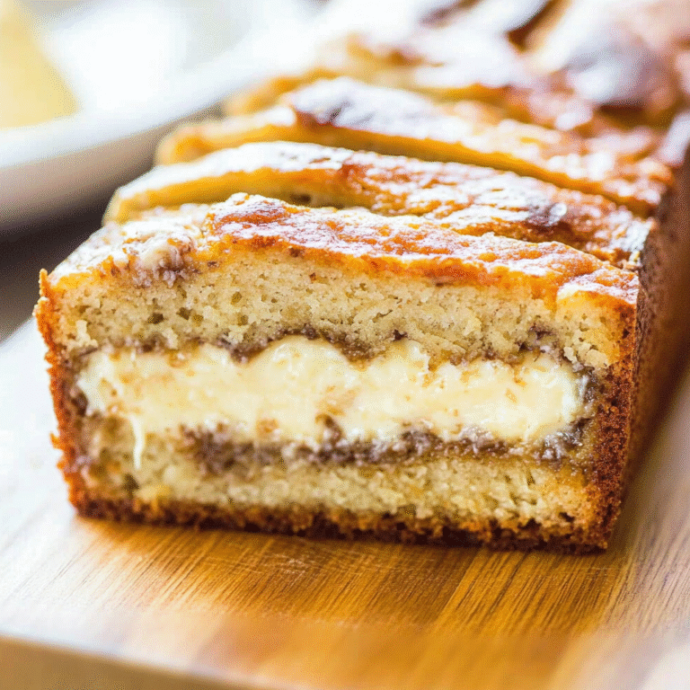 Cream Cheese Banana Bread Slice