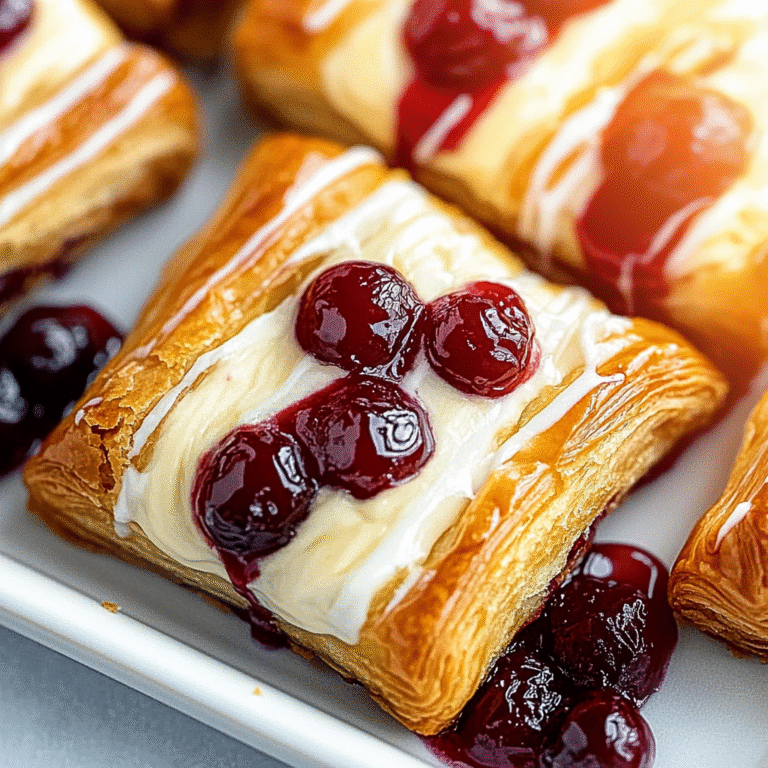 Cherry Cream Cheese Danish Pastry