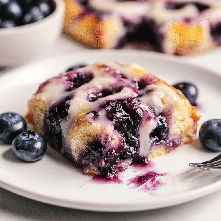 Blueberry Cinnamon Rolls - Soft & Sweet