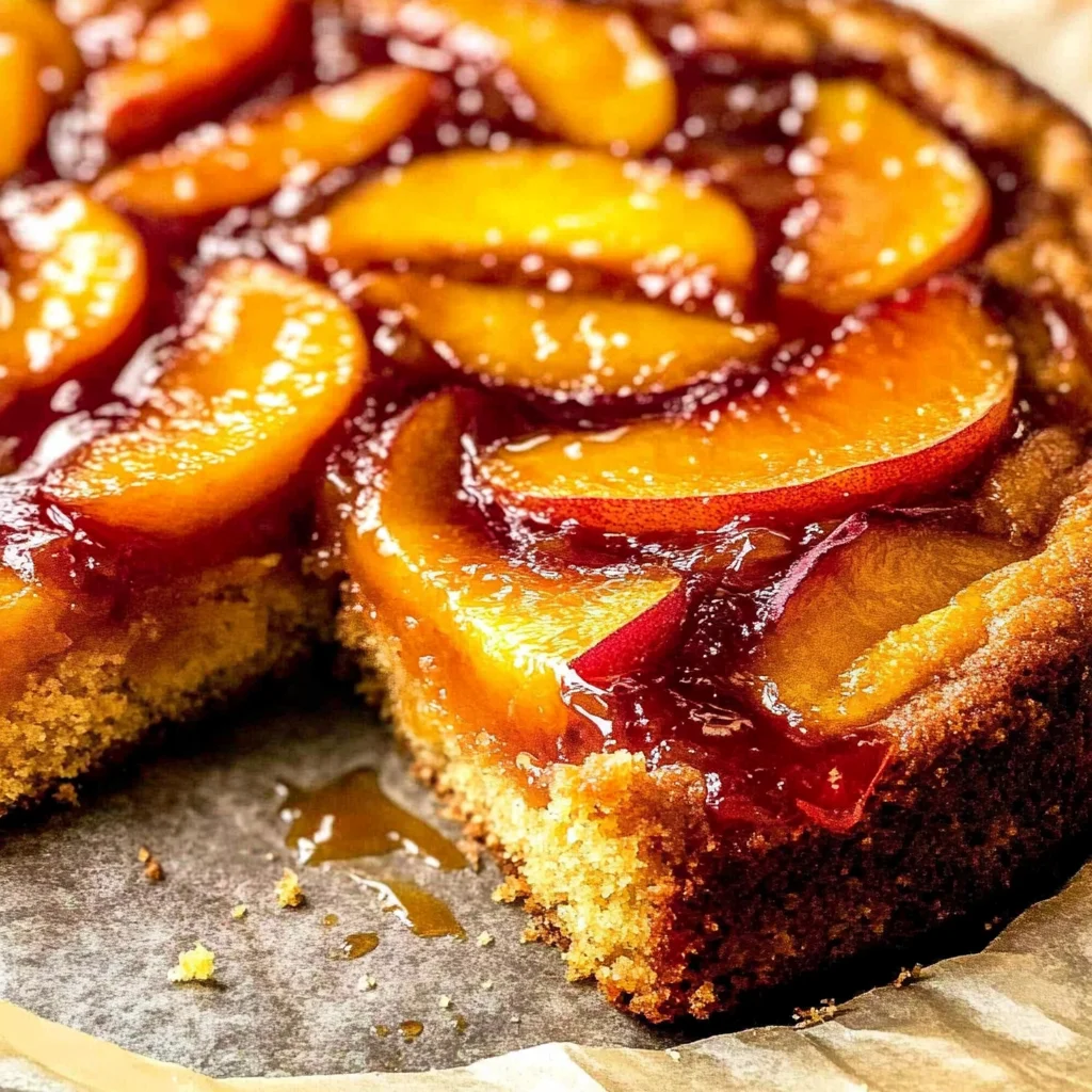 Bourbon Peach Upside-Down Cake