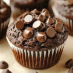 Moist Double Chocolate Espresso Muffins (with sour cream)