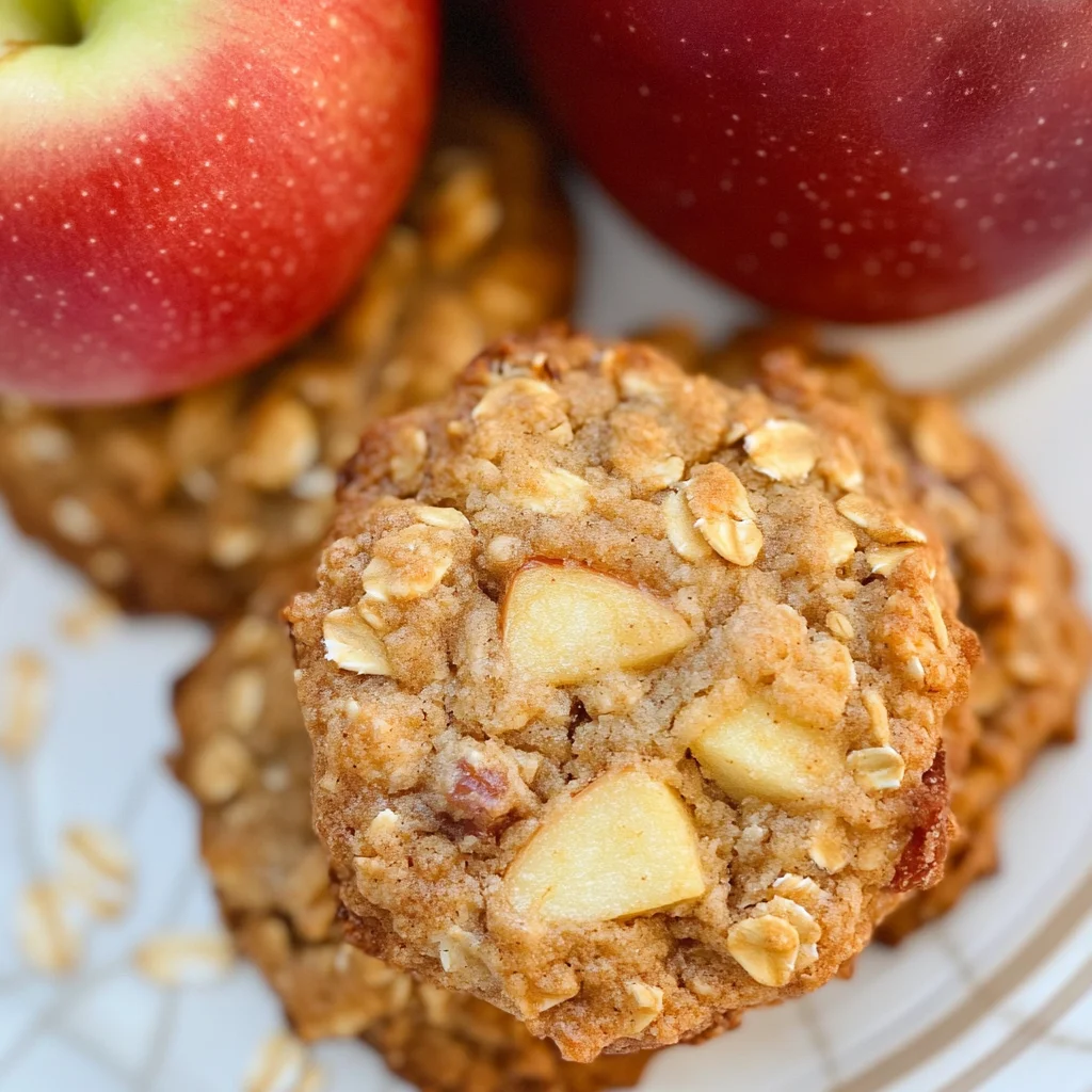 Chewy Oatmeal Apple Cookies