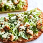 Chicken Crust Caesar Salad Pizza