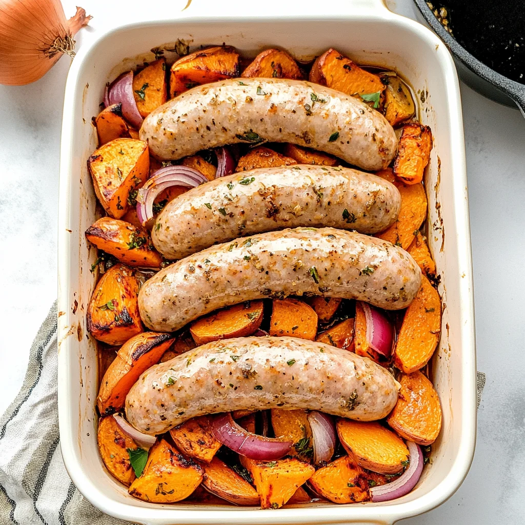 Chicken Sausage Sweet Potato Bake