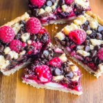 Dark Chocolate Raspberry Pie Bars