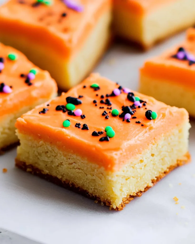 Halloween Frosted Sugar Cookie Bars