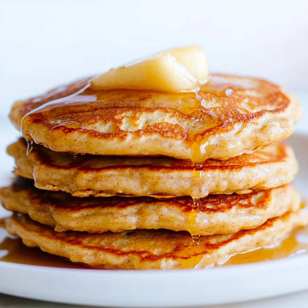 Healthy Oatmeal Apple Pancakes