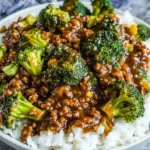Honey Garlic Ground Beef and Broccoli