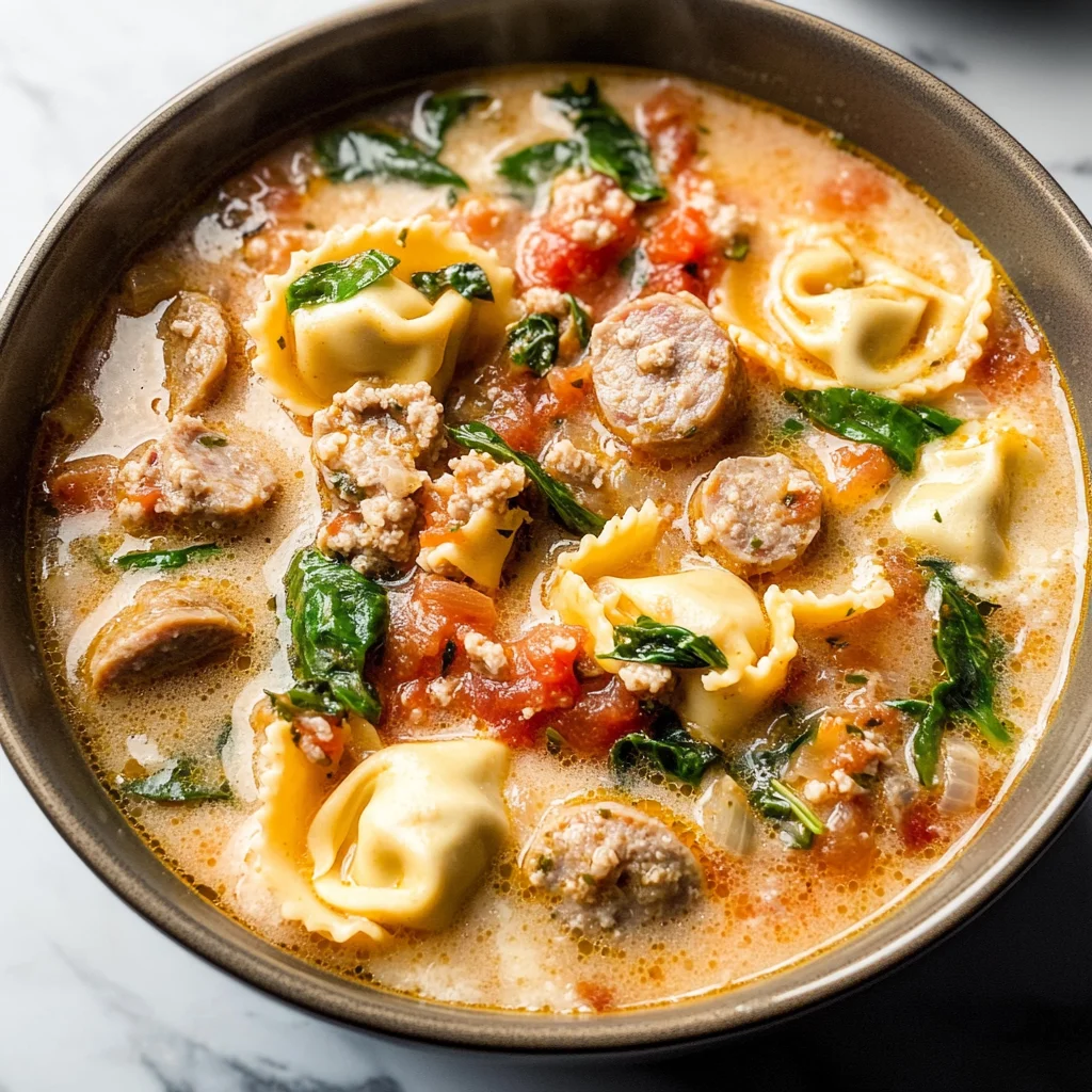 Italian Sausage Tortellini Soup