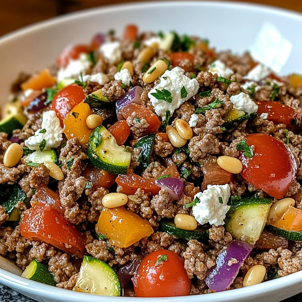 Mediterranean Ground Beef Stir-Fry