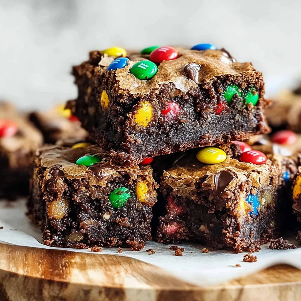 Monster Cookie Fudgy Brownies