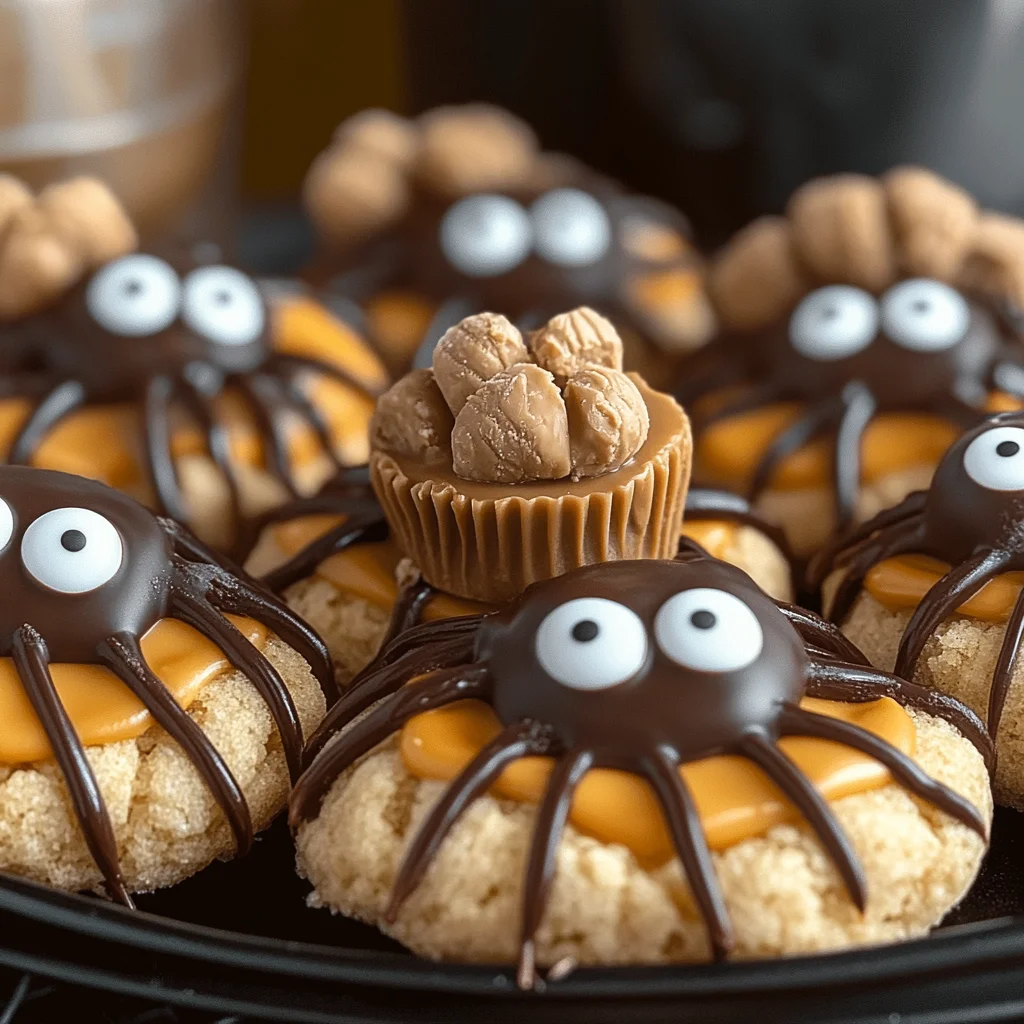 Peanut Butter Spider Cookies