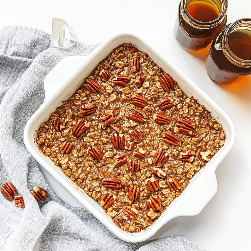 Pecan Pie Baked Oatmeal (Gluten-Free, Vegan-Friendly)