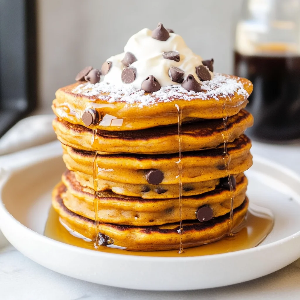 Pumpkin Chocolate Chip Pancakes
