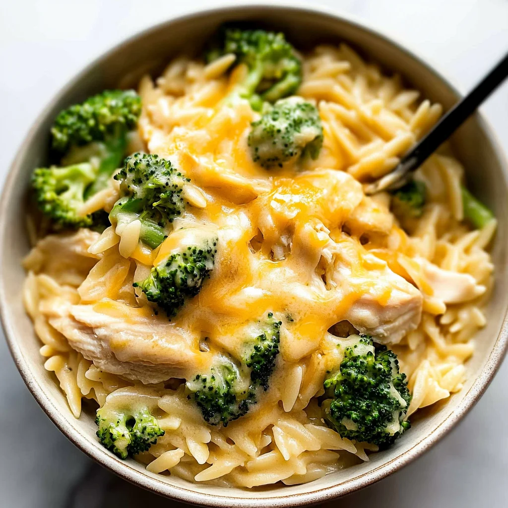 Cheesy Chicken Broccoli Orzo