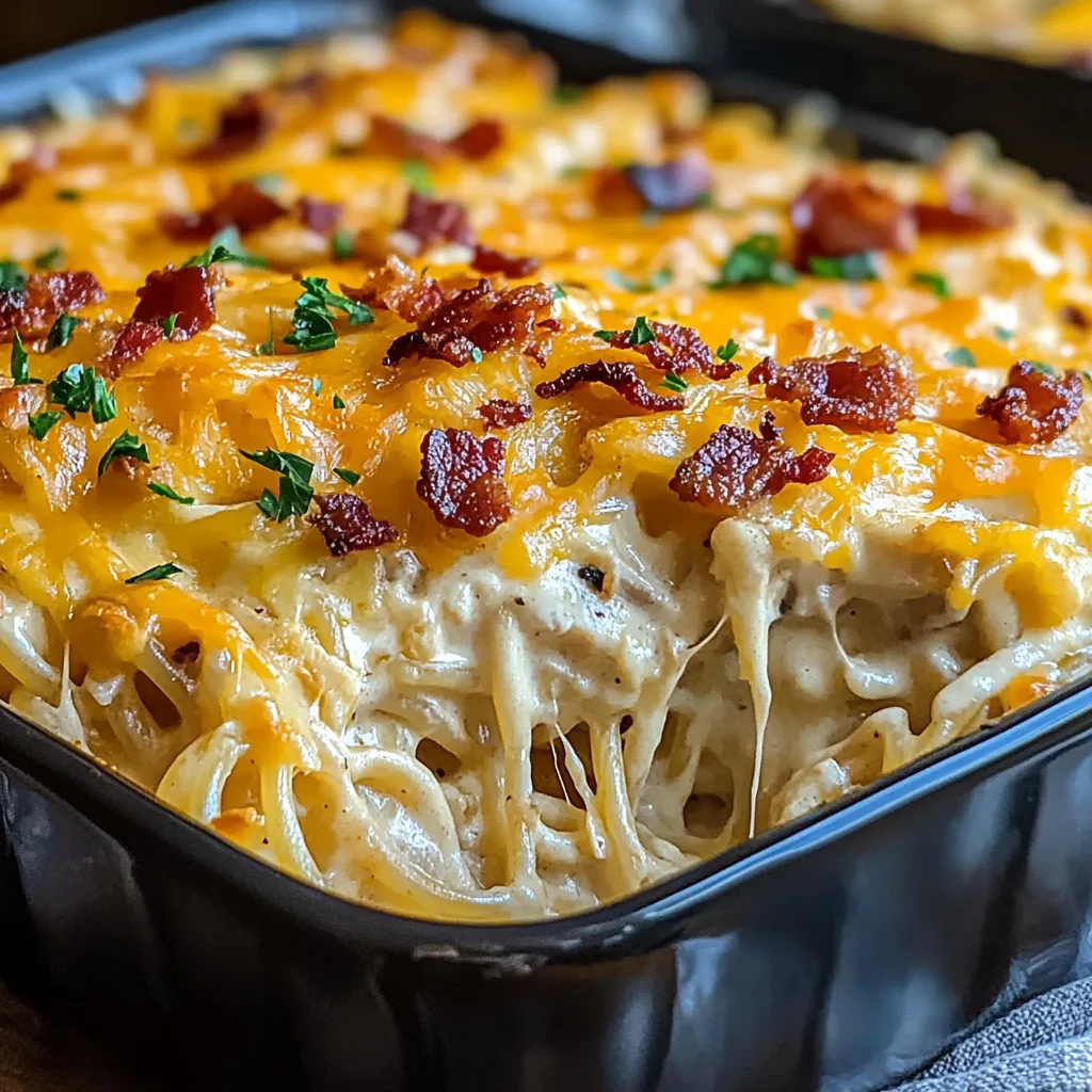Creamy Southern Spaghetti Bake