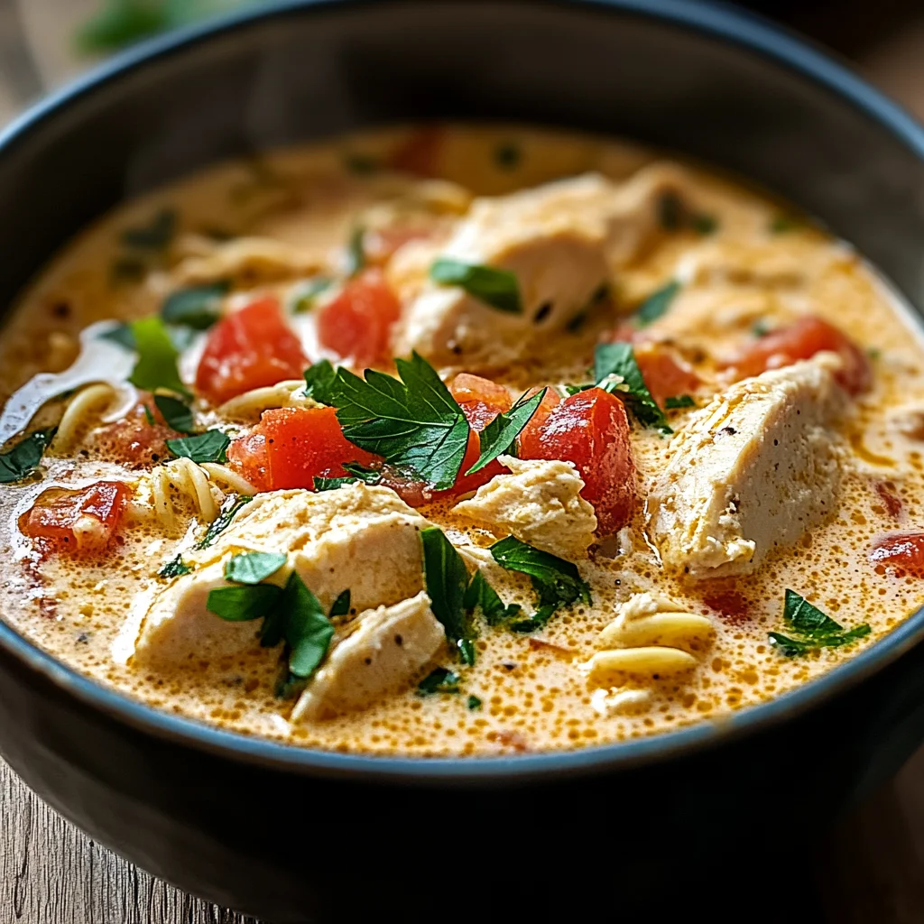 Crock Pot Creamy Chicken Parmesan Soup