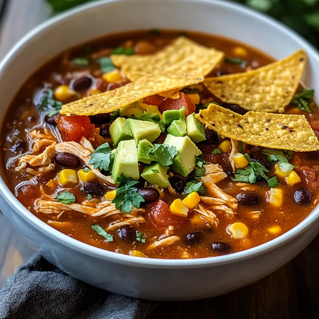 Crockpot Chicken Tortilla Soup