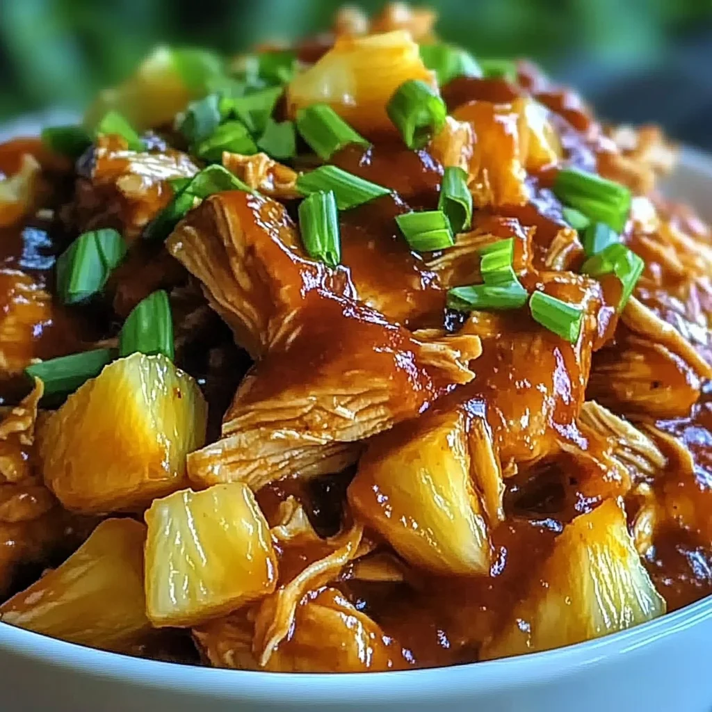 Crockpot Pineapple BBQ Chicken