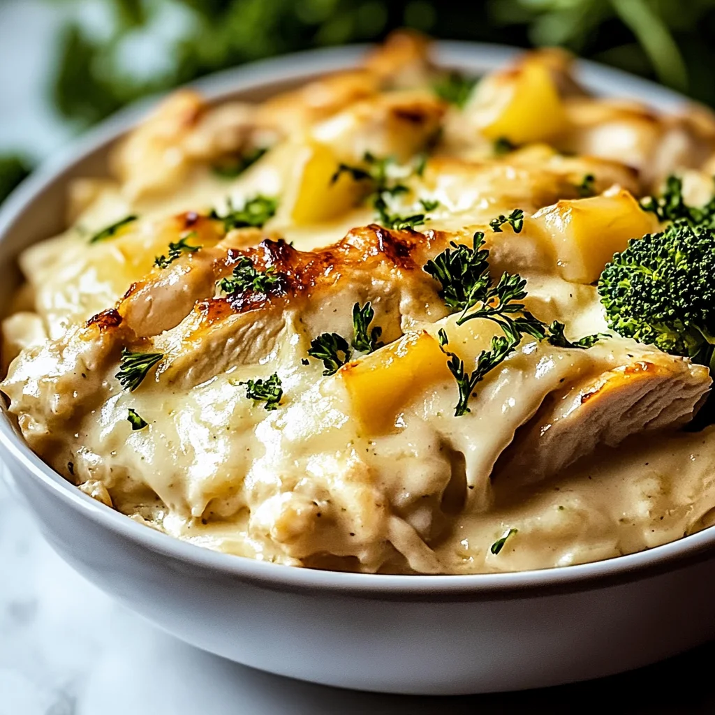 Keto Chicken Alfredo Casserole