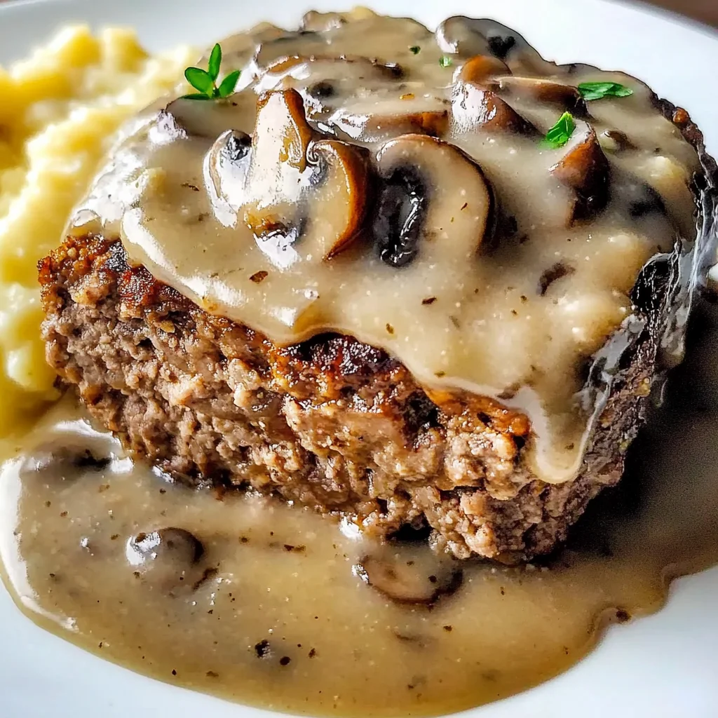 Meatloaf with Mushroom Gravy