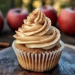 Apple Cider Cupcakes with Spiced Buttercream Frosting (gluten-free, whole grain)