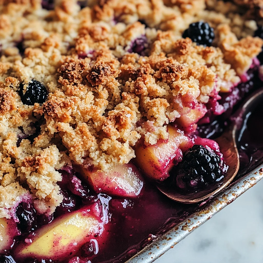 Apple and Blackberry Crumble