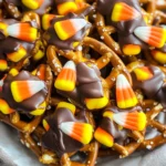 Candy Corn Pretzel Bites
