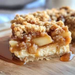 Caramel Apple Cheesecake Bars with Streusel Topping