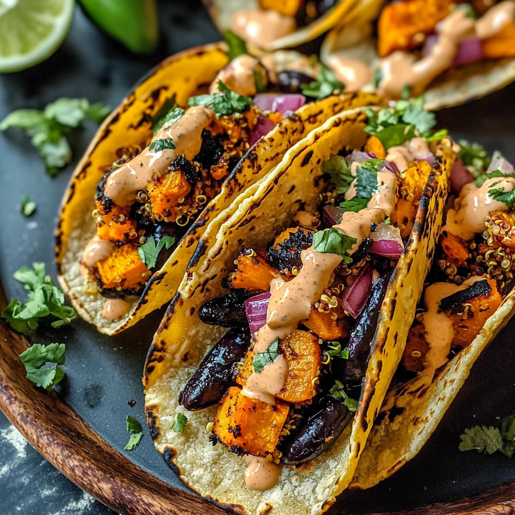 Chipotle Sweet Potato Quinoa Tacos