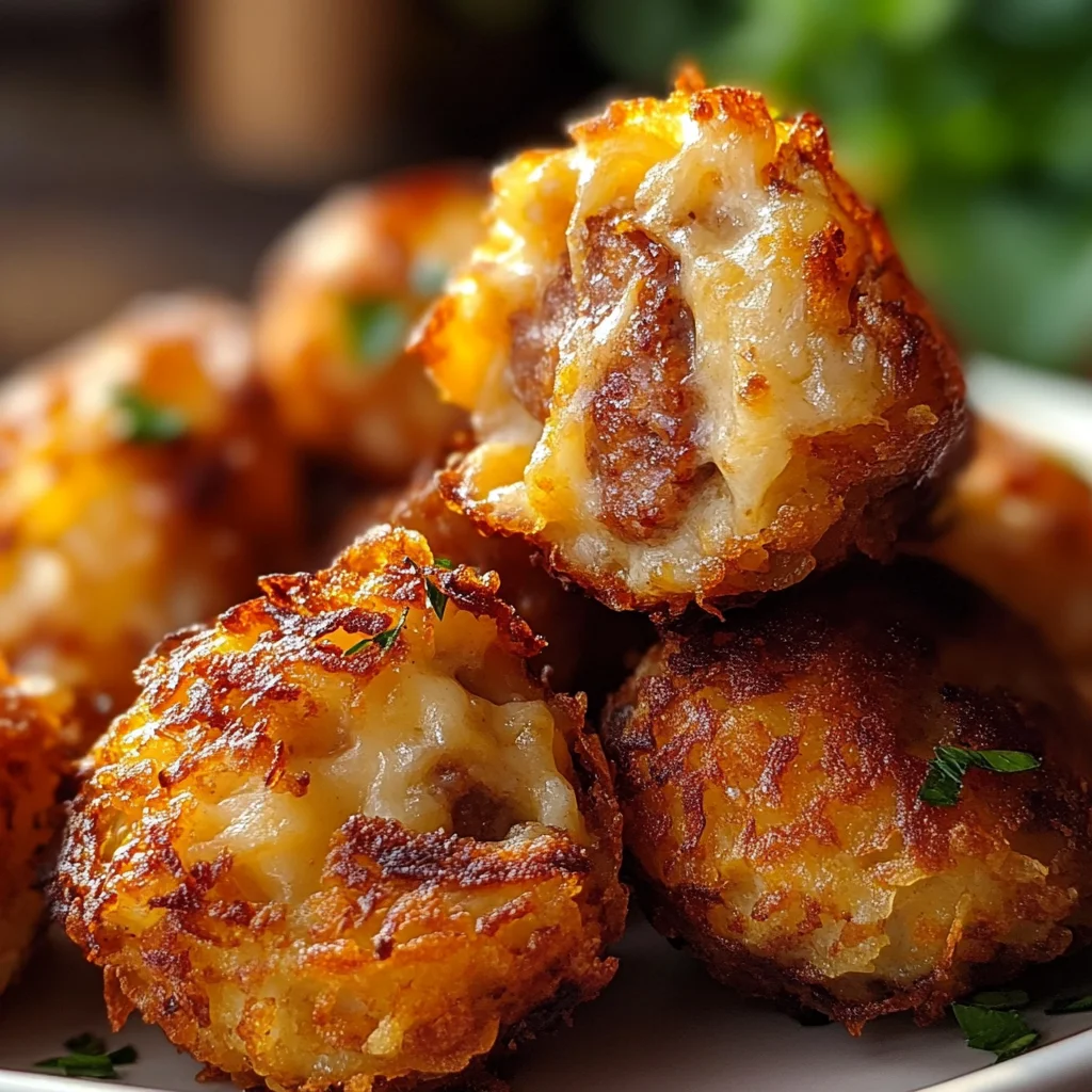 Crispy Hashbrown Sausage Bites