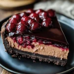 Dark Chocolate Cherry Cheesecake