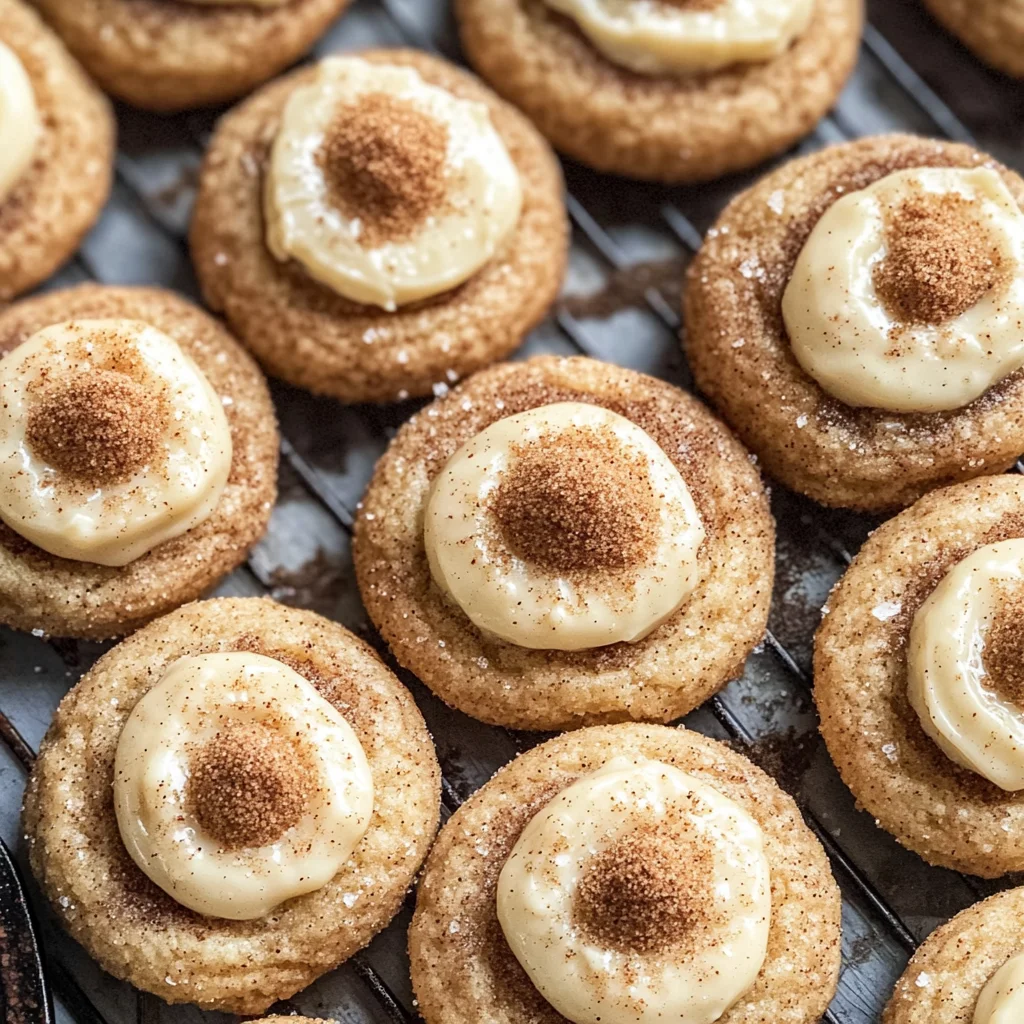 Eggnog Snickerdoodle Thumbprint Cookies