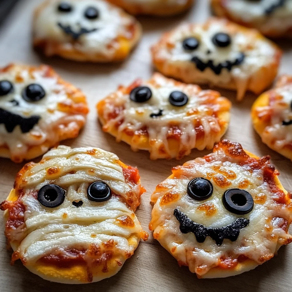 Halloween Mini Pizzas