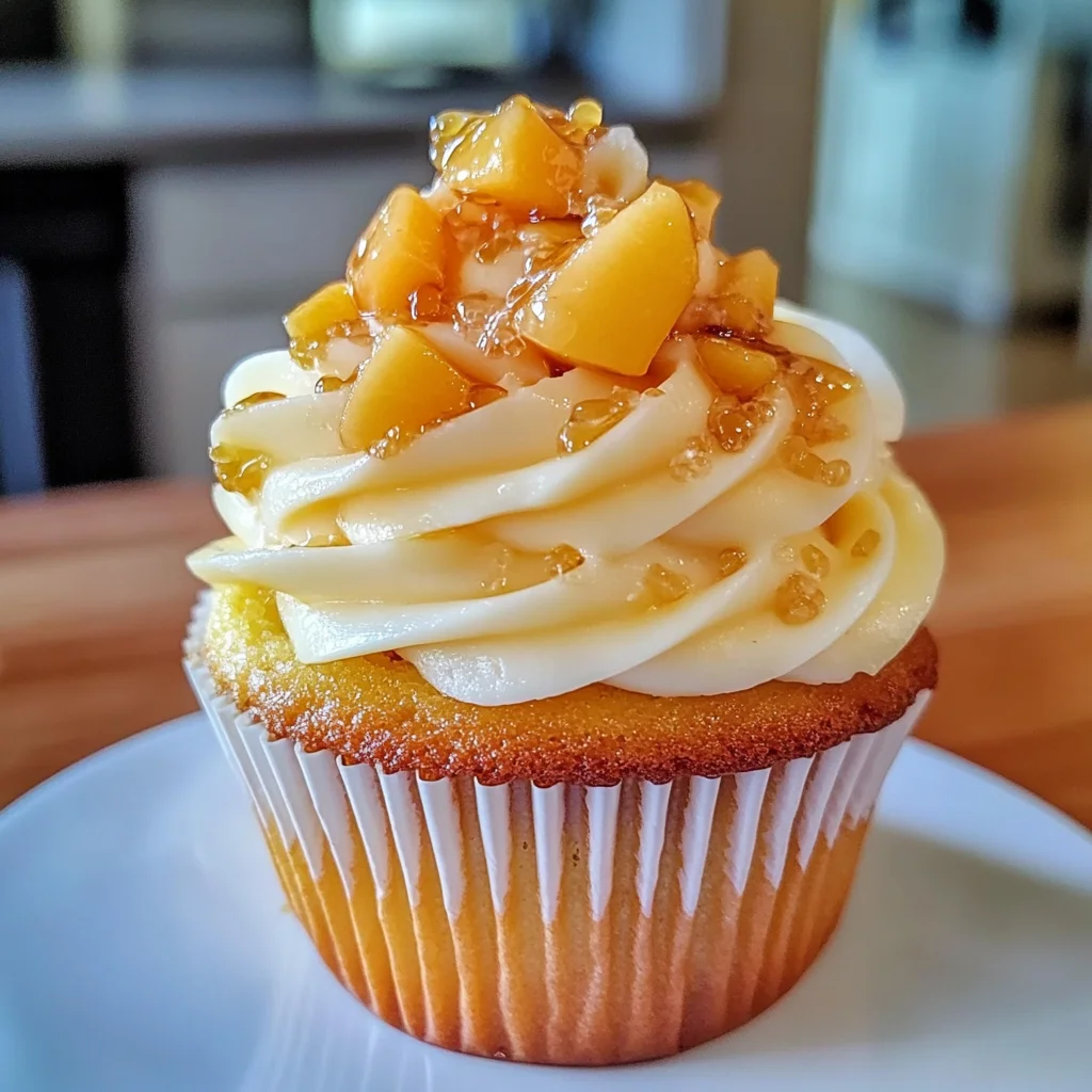 Honey Peach Cream Cheese Cupcakes – Sweet, Fruity, and Lusciously Creamy!