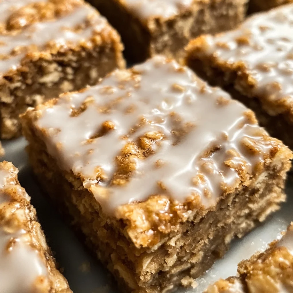 Iced Oatmeal Cookie Bars Recipe