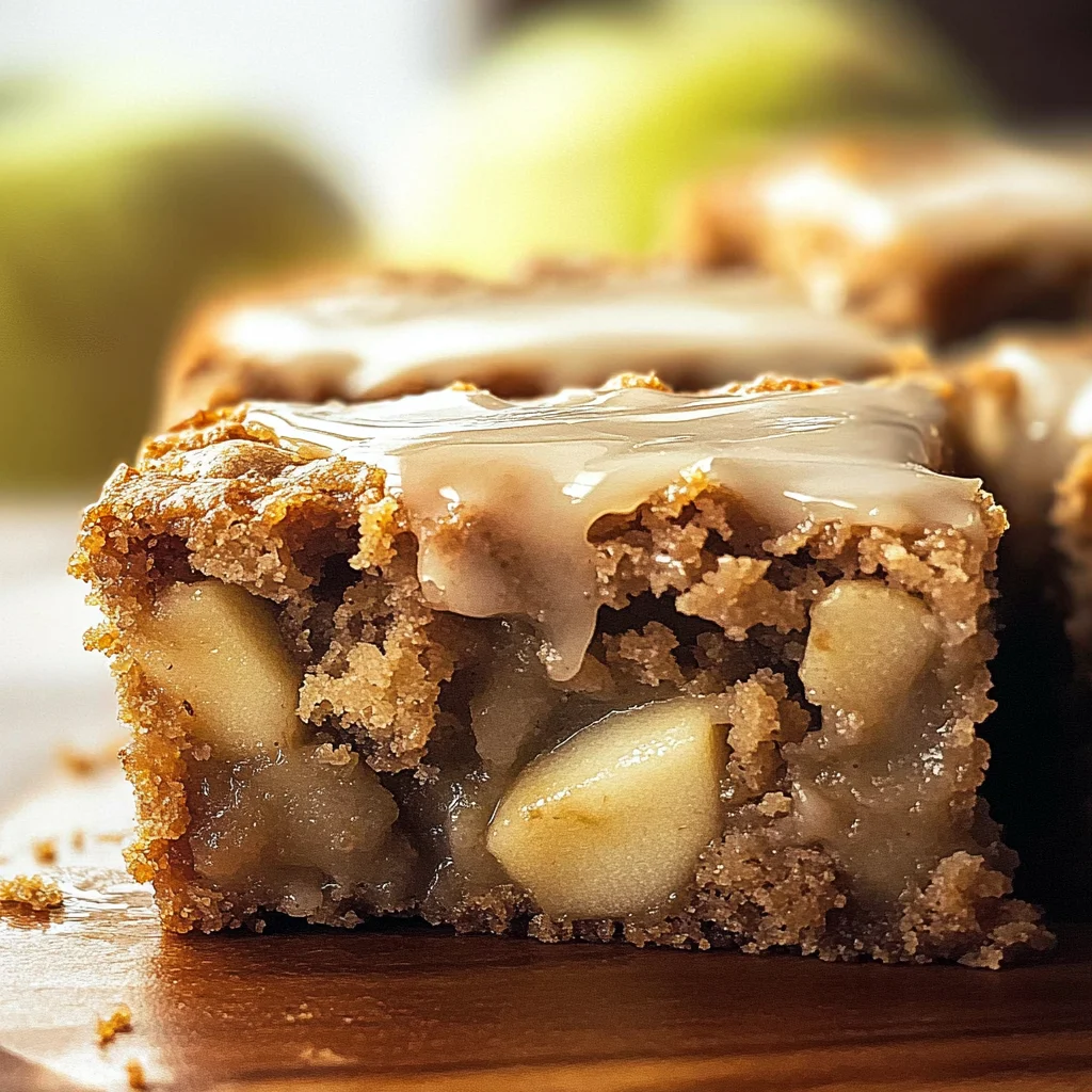 Maple Glazed Apple Blondies