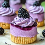 Mini Blackberry Lavender Cheesecakes