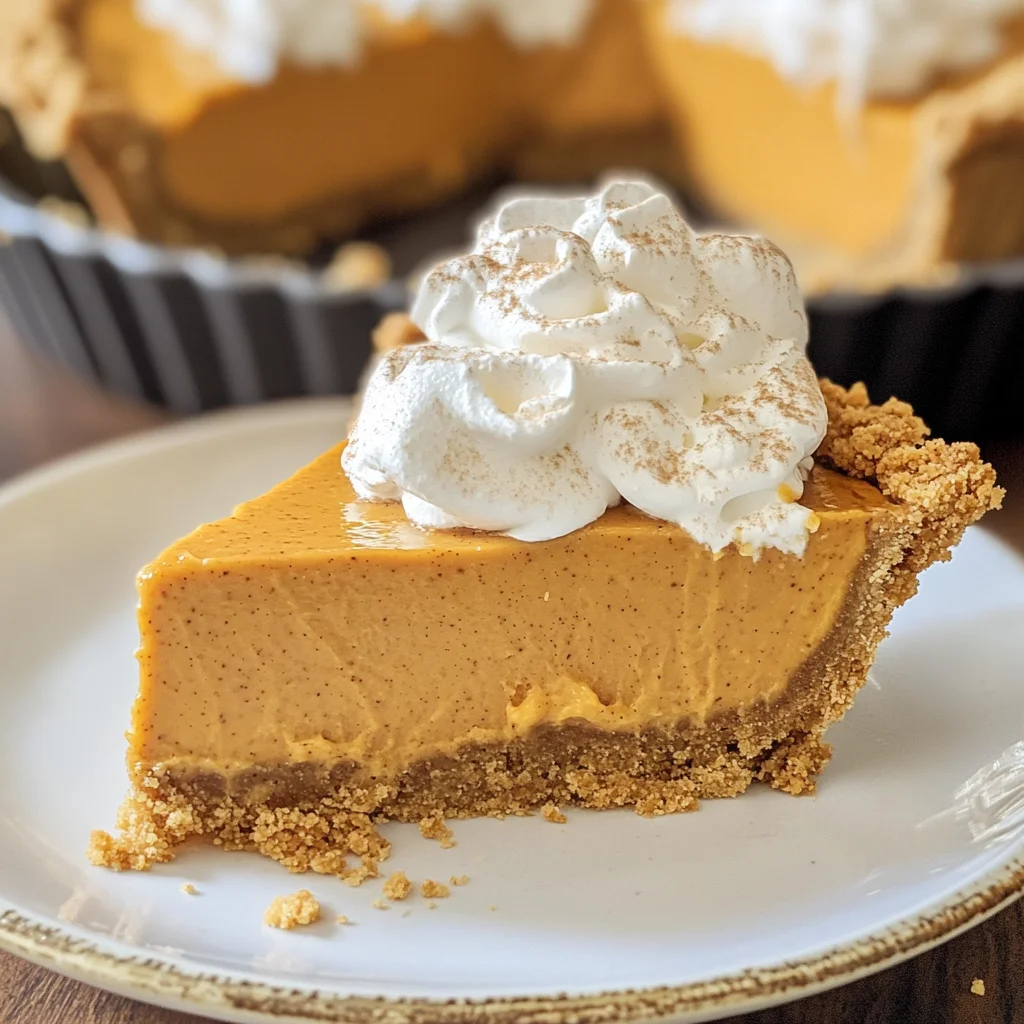 No Bake Marshmallow Pumpkin Pie