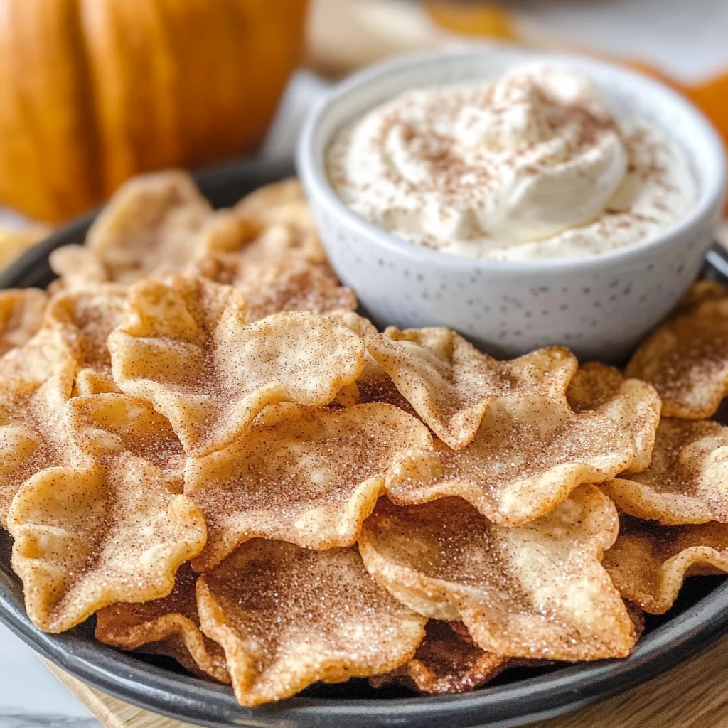 Pie Crust Chips with Cinnamon Dip